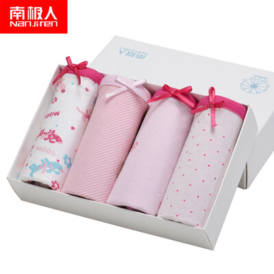 

Antarctic Nanjiren children&39s cotton underwear boys&girls triangle angle 4 installed in the big child baby underwear girl naughty dog ​​section 140
