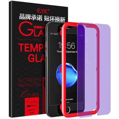 

Закаленное стекло ESK для iPhone 6/6s/5S/5C/5 анти блю-рей+дугообразные углы