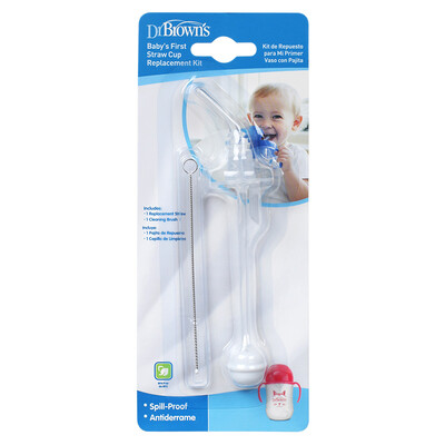 

Dr Brown DrBrowns Childrens Gravity Ball Cup Accessories Set including gravity ball suction tube 1 cleaning small brush 1 nozzle&valve 1 set newborn