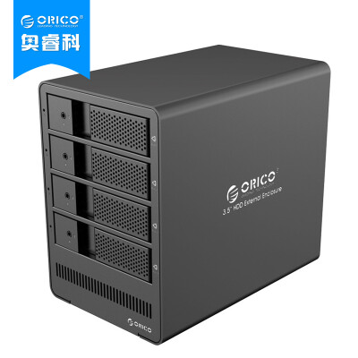 

Orrick Division (ORICO) 9548RU3 все-алюминий четыре-разрядного съемный RAID шкаф дискового массива без инструментов 3,5 дюйма последовательного коробка жесткого диска USB3.0 корпуса черного