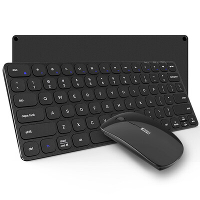 

(BOW) HW186 metal charging wireless keyboard mouse set game mouse and keyboard set black
