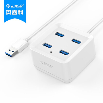 

ORICO DH4U USB30 Splitter High Speed ​​Expansion 4-Port Hub Notebook Desktop PC Converter White Square 05m