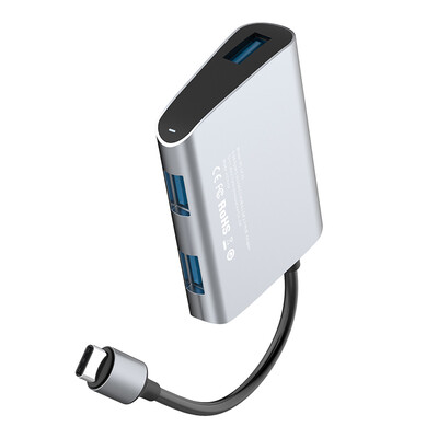 

(Baseus) скорость, чтобы наслаждаться USB3.0 сплиттер высокоскоростное расширение перетащить три больше, чем один конвертер конвертер ноутбук HUB hub deep grey