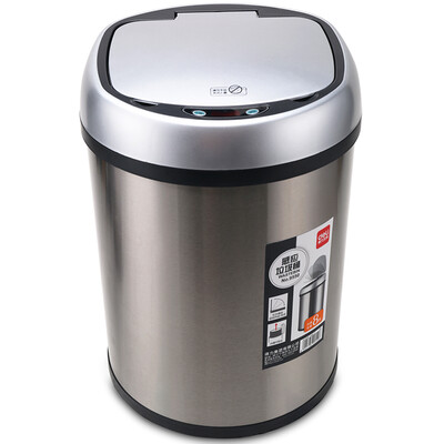 

Deli 9550 stainless steel free pedal automatic induction trash 8L