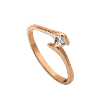 

Yoursfs Dainty Solitaire Women Ring 18K Gold Plated Austrian Crystal Ring for Women