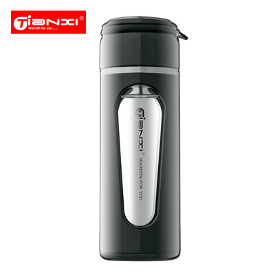 

Jingdong Supermarket] Tianyi (TI-31) double glass cup male and female portable anti-drop anti-hot tea cup car cup black