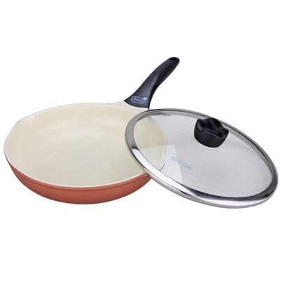 

SUPOR Ceramic Frying Pan With Magnetic Flow Glass Pan Cover 28cm PJ28S2