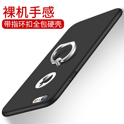 

Shengdi Вэй (Sendio) Apple iPhone 6 / 6с телефон оболочки защитной оболочки защитная крышка матовая оболочка Выдерживает падение боковой полосы кольцо пряжкой все включено стенд твердой оболочки черный джентльмен