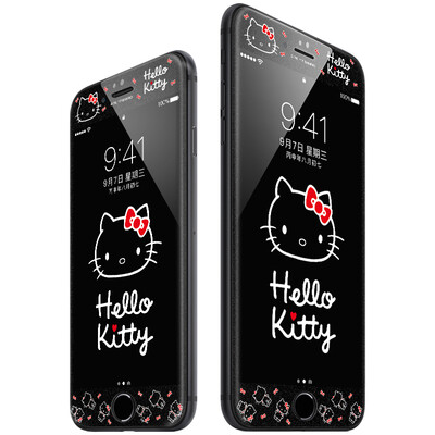 

Подлинная HelloKitty плюс отличное яблоко iPhone6s / 6 закаленное стекло мембрана сторона пленки из углеродного волокна мягкой пастели флэш фильм Фантом Кэтти