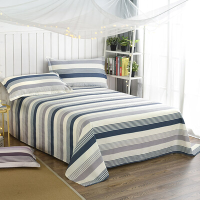 

Yingxin textile cotton bedding high count high density cotton twill double bed 230 250 left bank light blue blue