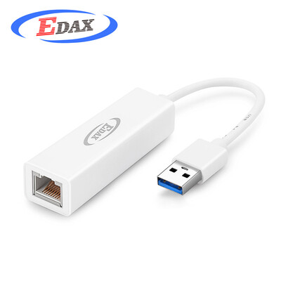 

EDAX Gigabit wired network card USB to RJ45 cable interface USB3.0 external network port converter Apple Mac computer notebook adapter white E011