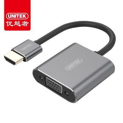 

UNITEK hdmi to vga converter HD video adapter hdmi interface head video cable laptop case projector adapter Y-5325GY