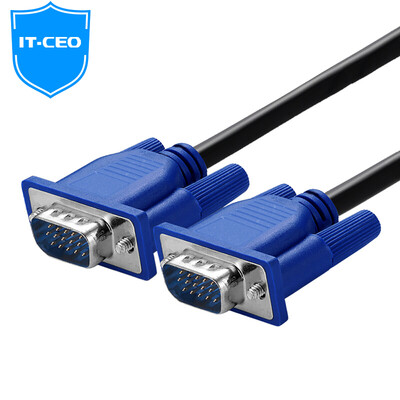 

IT-CEO V08V2-1 HD VGA кабельный компьютер телевизор хост-кабель чистая медь монитор линия проектор видеосигнал линия двойное магнитное кольцо игла / игла 1,5 м черный
