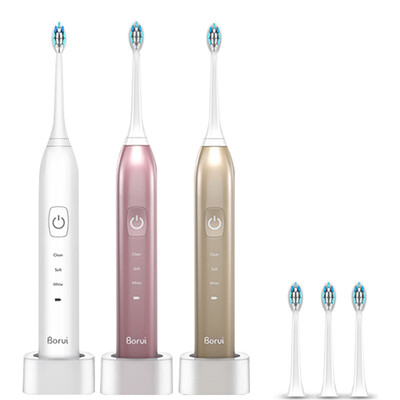 

Platinum Swiss TB-012 electric toothbrush (send two brush head) soft brush brush magnetic levitation vibration deep cleaning tooth gap removal plaque green