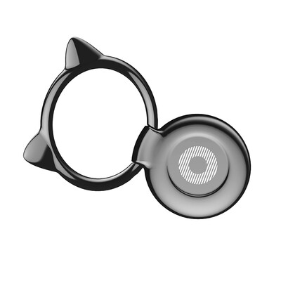 

Baseus) cat ear series phone metal finger buckle bracket for Apple / OPPO / Huawei / vivo / millet phone desktop lazy stent black