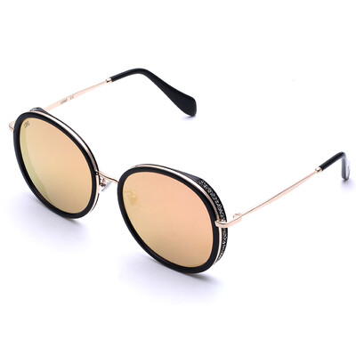 

LOHO sunglasses female models big round face fashion retro ladies trend polarizer sunglasses female LHK006 pink