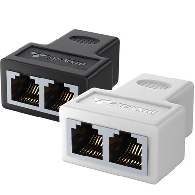 

Shanze (SAMZHE) 303WH тройник головка кабель RJ45 сетевой компьютер расширенный сетевой адаптер интерфейса разветвители один пункт два 8P8C Unicom головки смонтированы один белый