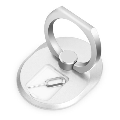 

MaxMco ZJ-102 mobile phone finger buckle bracket lazy stent desktop bracket portable silver for Apple / Samsung / Huawei / millet / Meizu / OPPO, etc.