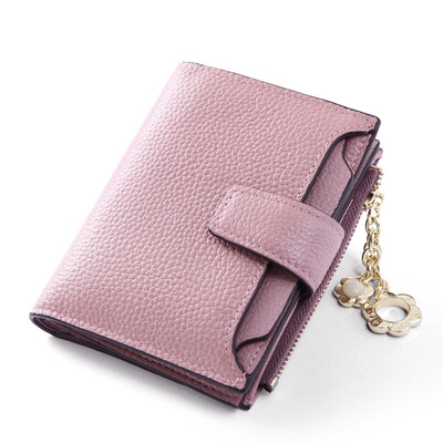 

STIYA WOMENS WALLET FIRST LEATHER SHORT WOMENS BAG JACKET COFFEE BAG MULTI-FUNCTION DINNER CARD HOLDER 862S051039 Taro powder