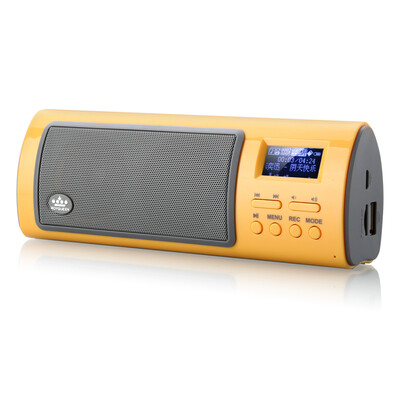 

Long Qin ROYQUEEN X6III full-featured card speaker radio music player music player portable mini audio recording breakpoint memory TF card U disk vitality orange