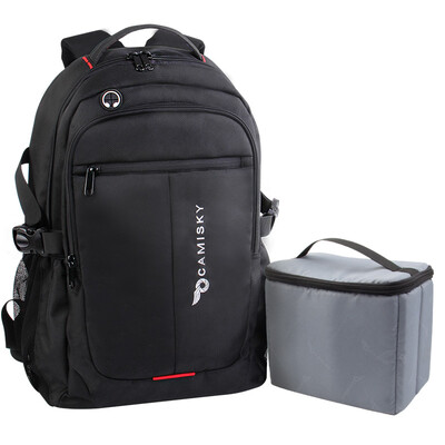 

CAMISKY CMS-201 multi-function camera bag business notebook computer bag fashion leisure travel bag men&women shoulder photography bag black