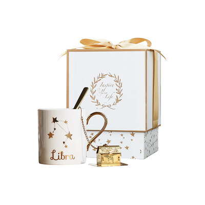 

Mizi Home Twelve Constellation Creative Ceramic Mug / Libra Coffee Mug / Delivery Girl / Boys / Gui Mei Gif