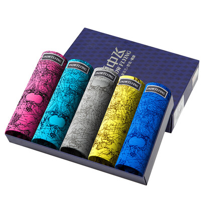 

Snow flying 5 loaded ice silk pants mens underwear mens boxers breathable soft stretch fashion printed square shorts XZF1035  180
