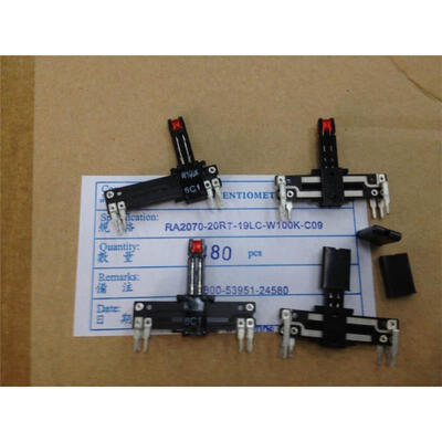 

4 cm light straight slide potentiometer with center tap potentiometer W100K