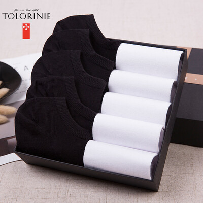

[Jingdong supermarket] TOLORINIE casual men's socks combed cotton business socks summer breathable thin boat socks low to help socks [10 double] K7496D0811 deep linen