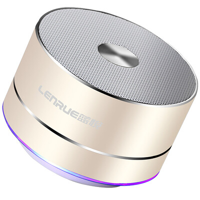 

Blue Yue (LEnRuE) A2 Wireless Bluetooth Speaker Mini Portable Card Audio Subwoofer Mobile Phone Mini Computer Speakers Tuhao Gold High Edition 【1000mAh Battery】