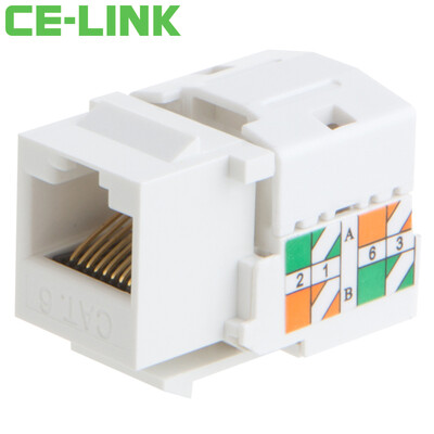 

Кабель CE-LINK 1719 CAT6 прямо через сетевой модуль уровня проекта шесть типов Gigabit RJ45 кабель для подключения док-станции двухсторонний белый 20