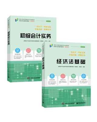 

2018年初级会计职称考试教材精要版 会计实务+经济法基础套装共2本 梦想成真中华会计网校初级