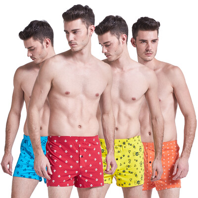 

Men's plain loose cotton boxer shorts