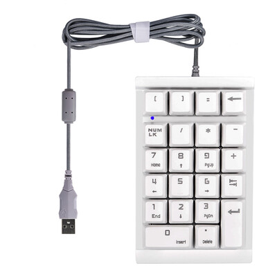 

Mini USB кабель войны крыло T20 цифровая клавиатура зеленой оси вала 22 можно изменить независимую механические клавиши клавиатуры офисная белая