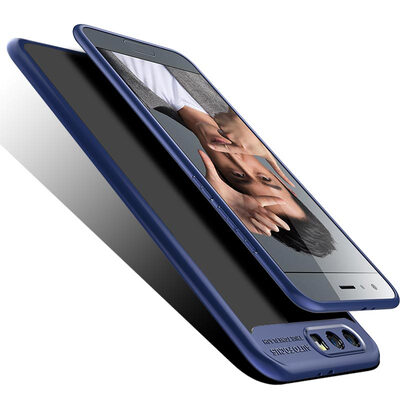 

KOOLIFE glory 9 case shell case full package edge acrylic transparent shell camera protection anti-crash shell for Huawei glory 9 blue
