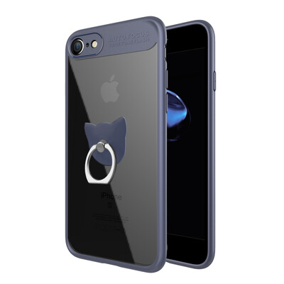 

Вентилятор, Apple 7 плюс телефон оболочки защитный рукав iPhone7 плюс (+ пленка подачи стальной держатель кольцо) все включено прозрачной твердой оболочки мягкой оболочки синий нижний лист четыре недели DROP