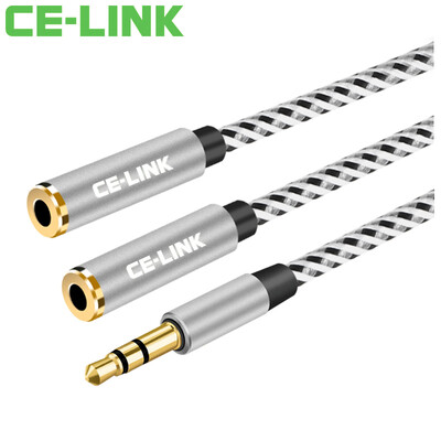 

CE-LINK 2431 audio cable one minute headphone extension line 02M 35 stereo audio cable headphone splitter phone flat panel audio cable