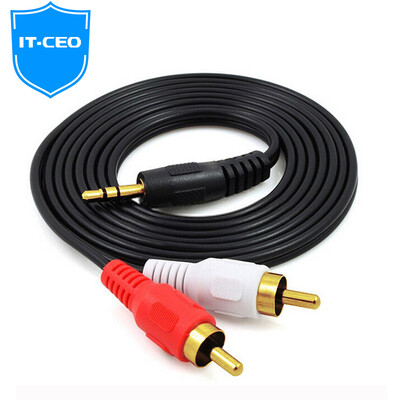 

IT-директор V082R 3.5mm один пункт два аудио кабель RCA двойной переворот 2RCA AV кабель аудио кабель красный аудио динамик провод 2 метра хорошо черный 3.5 аудио