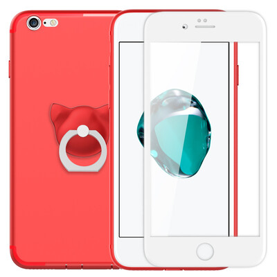 

【Отправить сталь】 ESCASE Apple iPhone6 ​​/ 6s мобильный телефон оболочка все включено матовая анти-падение мягкой оболочки защитная крышка китайский красный