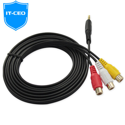 

IT-CEO V0838 Революция 3,5х15 мм 3RCA женский AV-кабель 1-минутный кабель для подключения аудио и видео кабеля для лотоса 3 в 1 AV-композитный переходный кабель 1,5 м черный