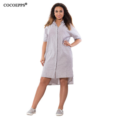 

COCOEPPS 2017 Summer Irregular Solid Dress Big Size Loose Women Dress Casual Large Size Ladies Clothing 5XL 6XL Femme Vestidos