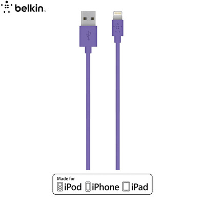 

Belkin Apple MFI Certified Data Cable / Charging Line Lightning Interface Purple 1.2m for iPhone 7/7 Plus / 6s / 6s Plus / SE