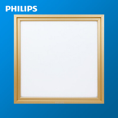 

Philips (PHILIPS) LED kitchen and toilet lights aluminum button board panel lights integrated ceiling lamp gold square 12W cold white