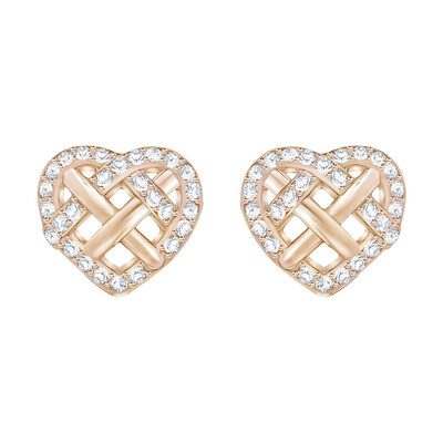 

SWAROVSKI Swarovski Greeting Rose Gold Plated Heart Earrings 5368098