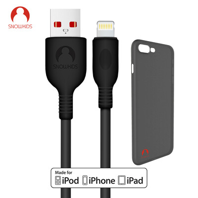 

Сноукид Apple MFI Certified Data Line Set (Большая черная линия передачи данных + Джентльмен Черный корпус) для iPhone7Plus