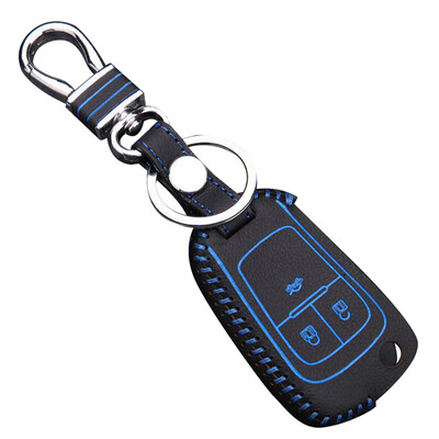 

Huashi Chevrolet Key Bag Hand-stitched Folding Four-button Black Blue Line Kovaz Mai Rui Bao Cruze Love Only Europe Chuangkuo Kepaqile Scenic Key Set