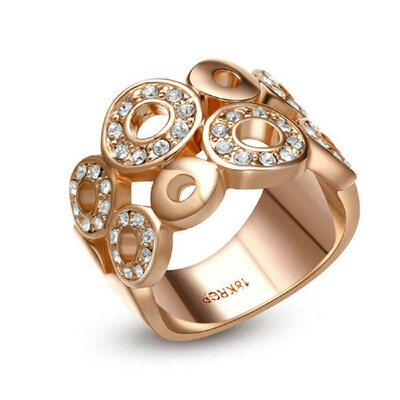 

Yoursfs High quality new rings hollow circular version of rose gold color female mid finger rings does not change color