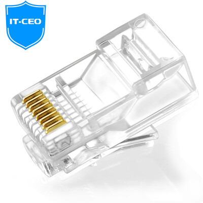 

IT-CEO V7W3 cable crystal head super five RJ45 network crystal head computer crystal head network cable connector 8P8C crystal head (100PCS a box)