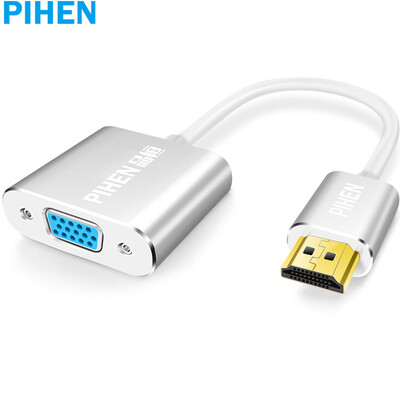 

PIHEN PH-ZHQ006 HDMI to VGA cable converter with audio port HD video adapter adapter computer box TV monitor projector line white