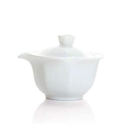 

White Porcelain Gaiwan wt Inbuilt Filter 150ml 5 fl oz